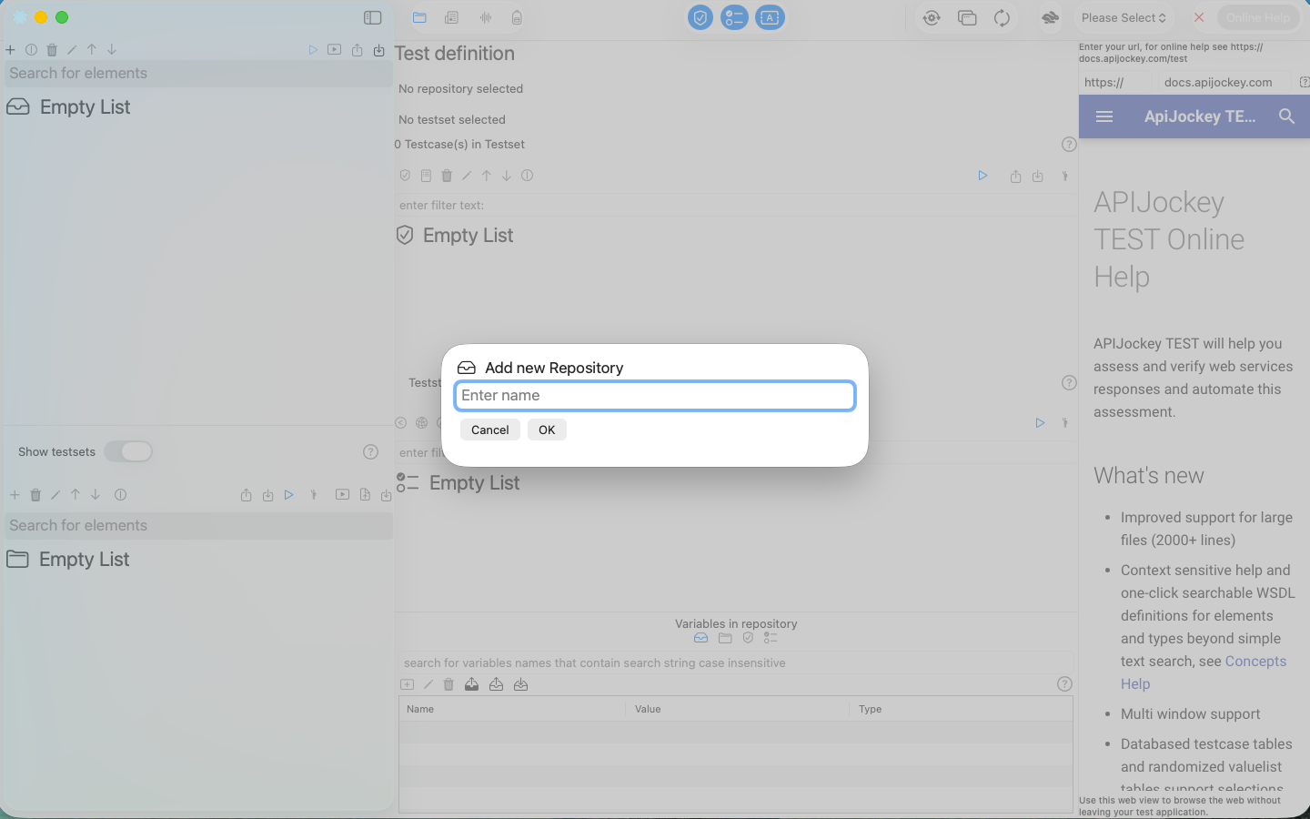Button APIJockey Sidebar new Repository name