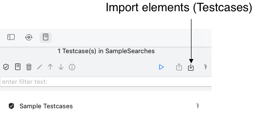 screenshot with button import testcases