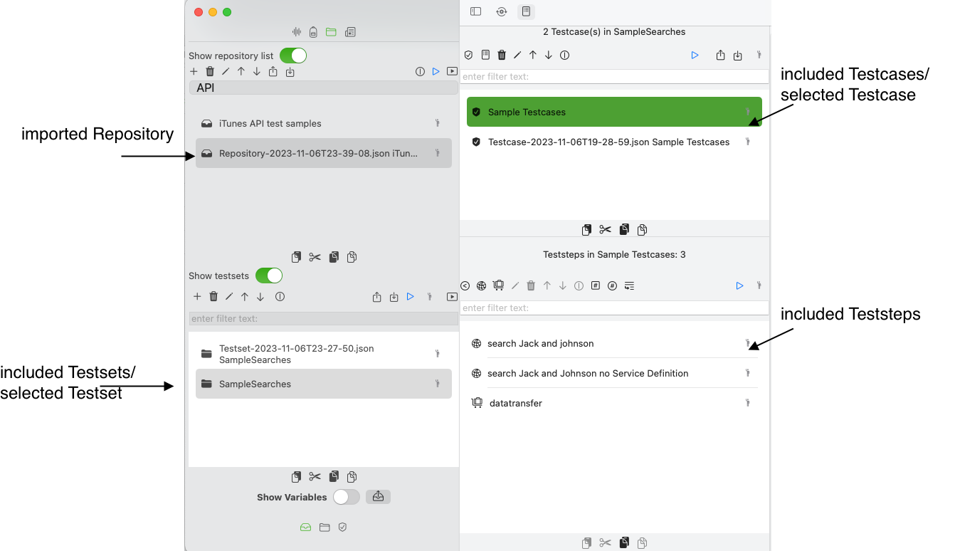 screenshot with imported repository