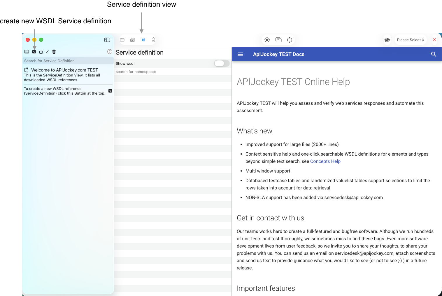tabview on sidebar, endpoints selected